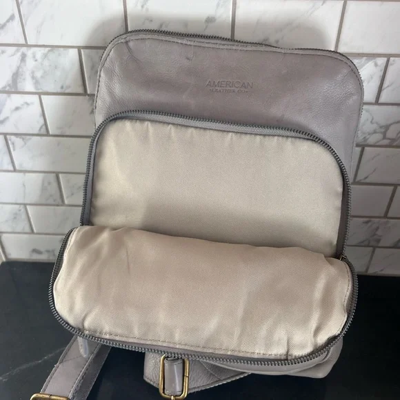 American Leather Co. Women's Gray Backpack - Picture 4 of 12